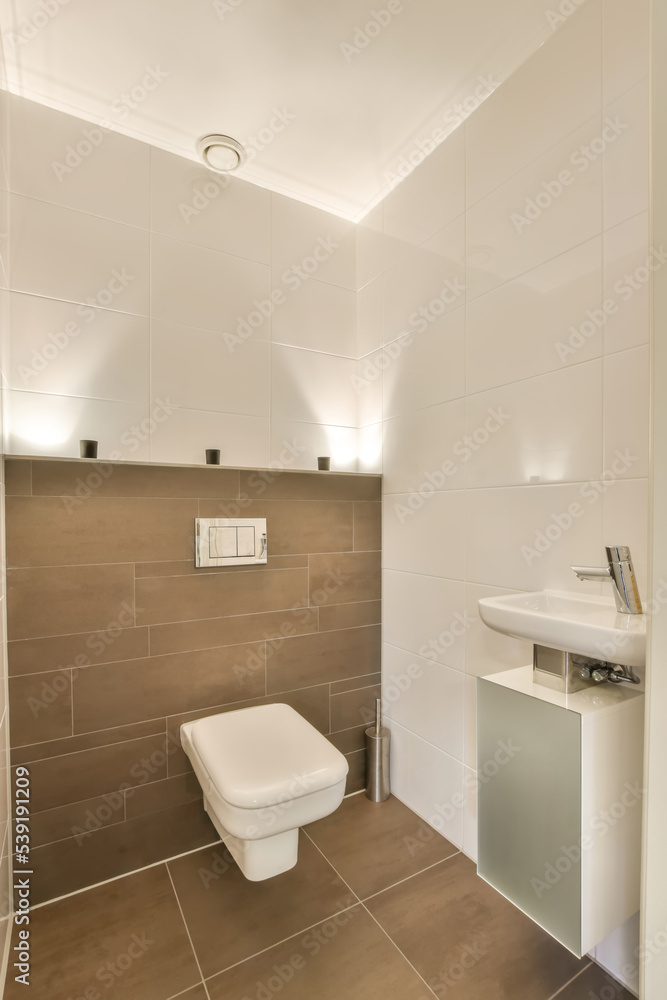 Contemporary bathroom interior with ceramic sink and mirror cabinet Contemporary bathroom interior with ceramic sink and mirror cabinet