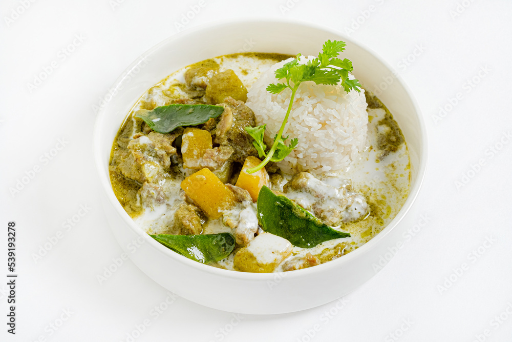 Chinese Chicken Curry s served with steamed rice Chinese Chicken Curry s served with steamed rice