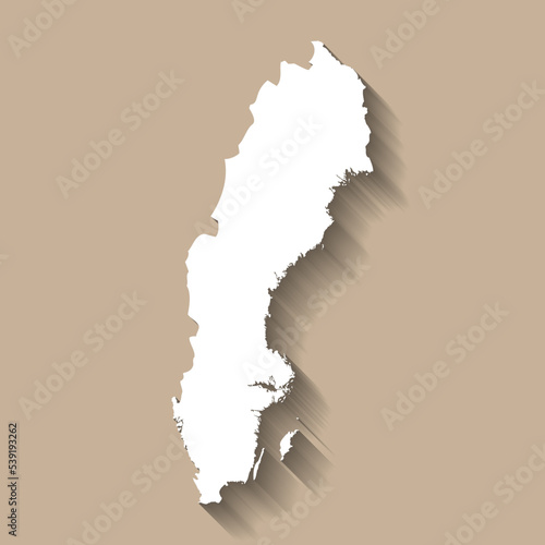 Photography Sweden vector country map silhouette