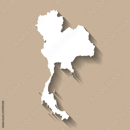 Thailand vector country map silhouette