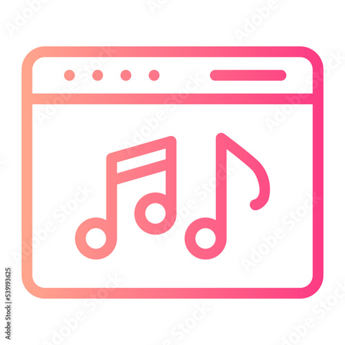 music gradient icon