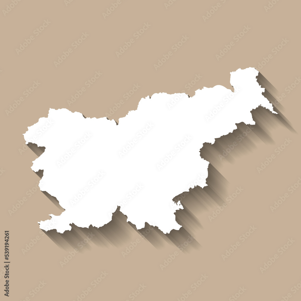 Obraz premium Slovenia vector country map silhouette