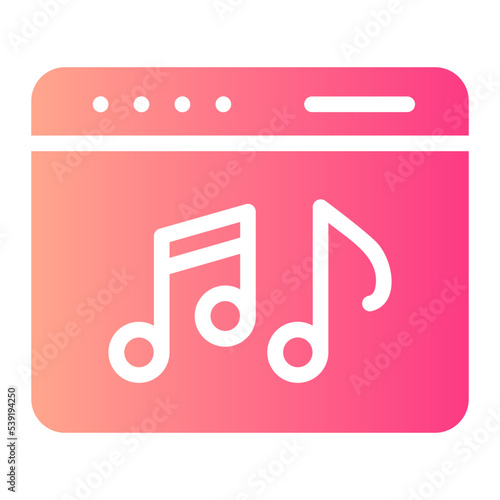 music gradient icon