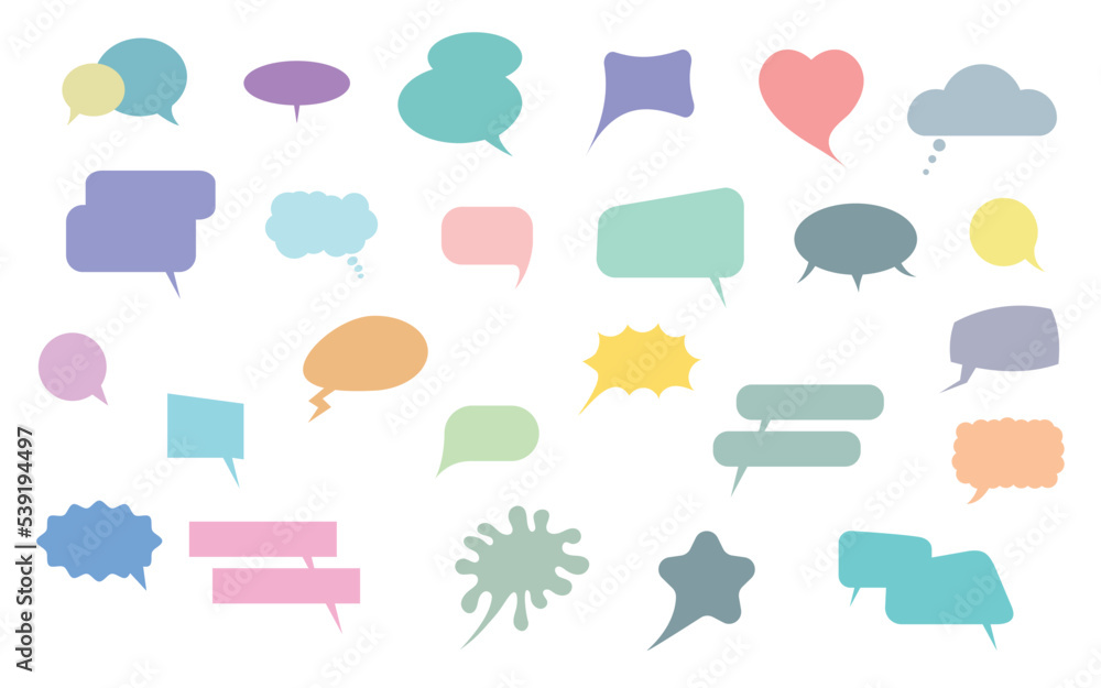 Vector set featuring various blank balloons, ready for text placement - ideal for comics, advertisements, advertisements and other communications. Vector set featuring various blank balloons, ready for text placement - ideal for comics, advertisements, advertisements and other communications.