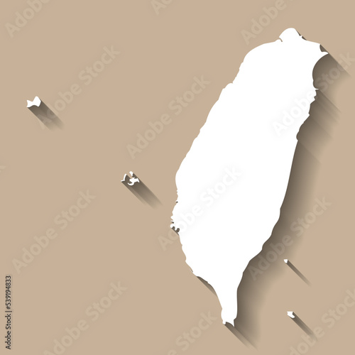 Taiwan vector country map silhouette