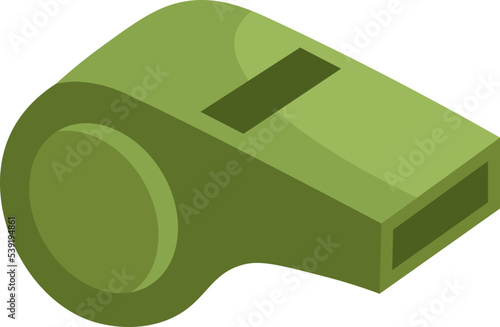 Sport match whistle flat illustration