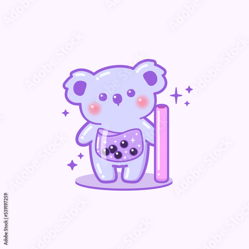 Photography Cute Boba Koala Bear Balloon Crystal