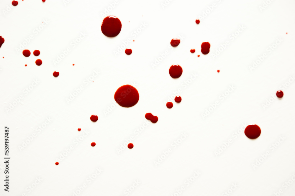 blood drops on white background blood drops on white background