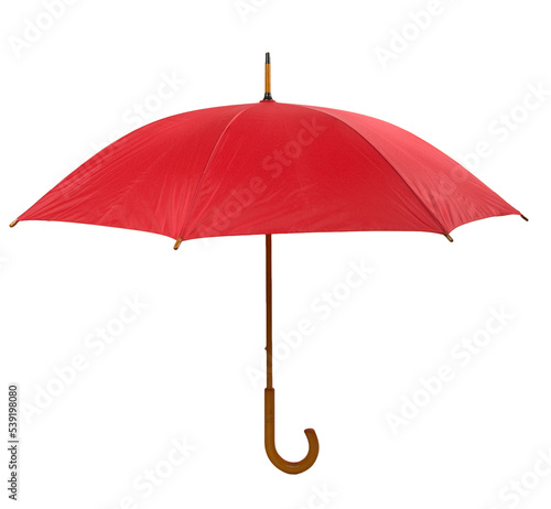 open red umbrella isolated