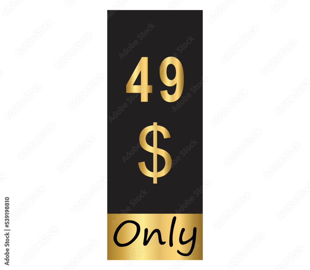 $ Dollar Only Coupon sign or Label or discount voucher Money Saving label, stamp Vector Illustration with fantastic gold font on black background $ Dollar Only Coupon sign or Label or discount voucher Money Saving label, stamp Vector Illustration with fantastic gold font on black background