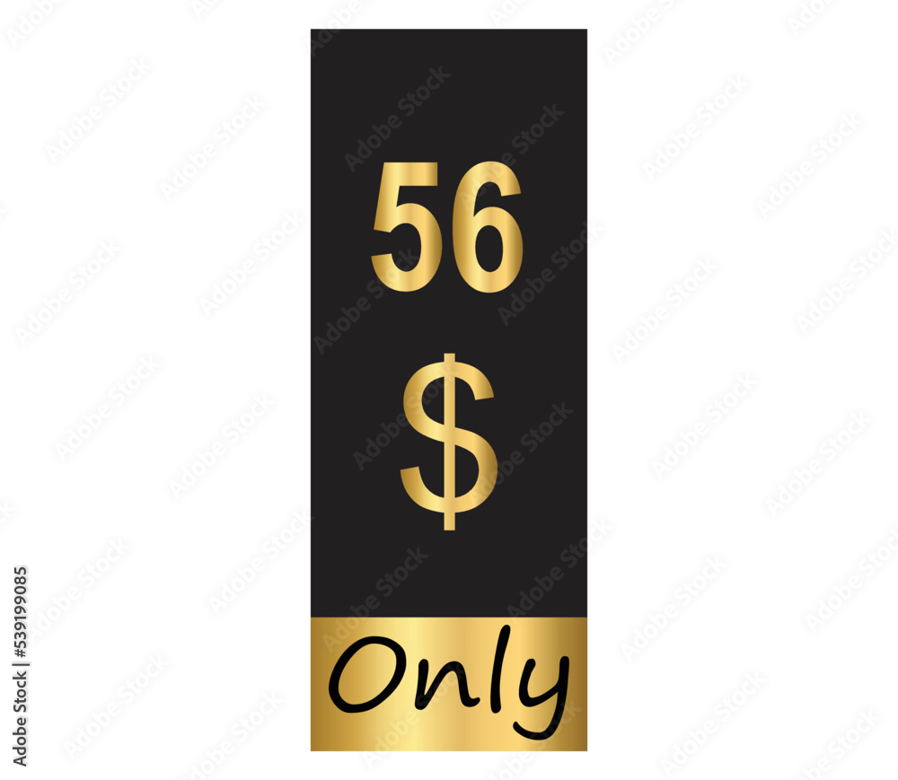 $ Dollar Only Coupon sign or Label or discount voucher Money Saving label, stamp Vector Illustration with fantastic gold font on black background $ Dollar Only Coupon sign or Label or discount voucher Money Saving label, stamp Vector Illustration with fantastic gold font on black background