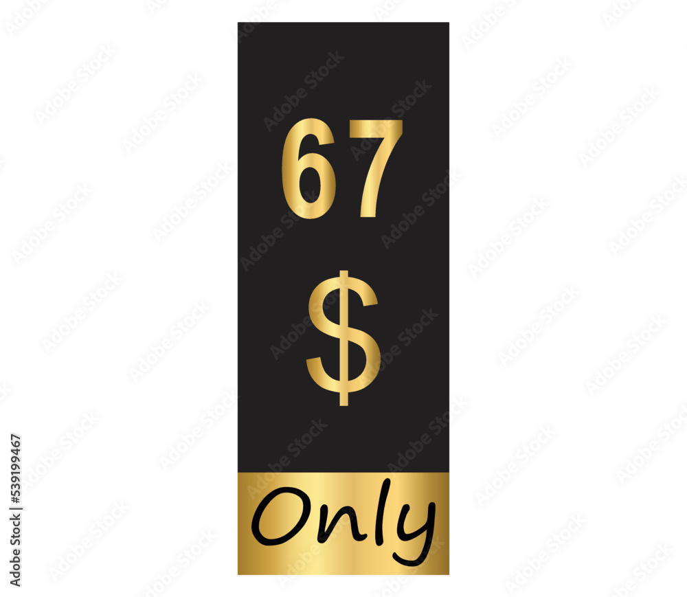 $ Dollar Only Coupon sign or Label or discount voucher Money Saving label, stamp Vector Illustration with fantastic gold font on black background $ Dollar Only Coupon sign or Label or discount voucher Money Saving label, stamp Vector Illustration with fantastic gold font on black background