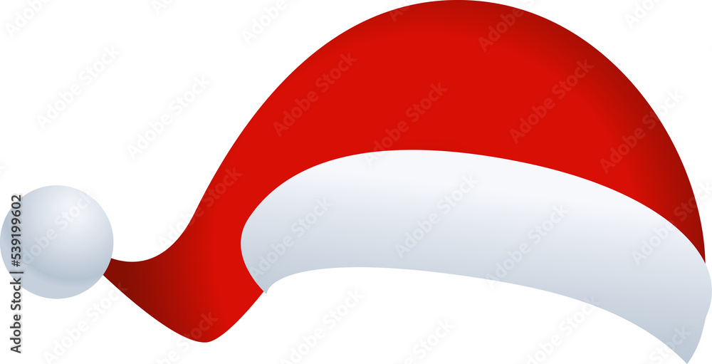 Hat Santa. Illustration Style Hat Santa. Illustration Style