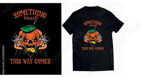 Something wicked this way comes t shirt design vector premium 