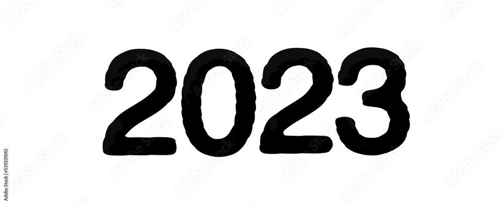 Typography design of 2023 with 3d style design Typography design of 2023 with 3d style design