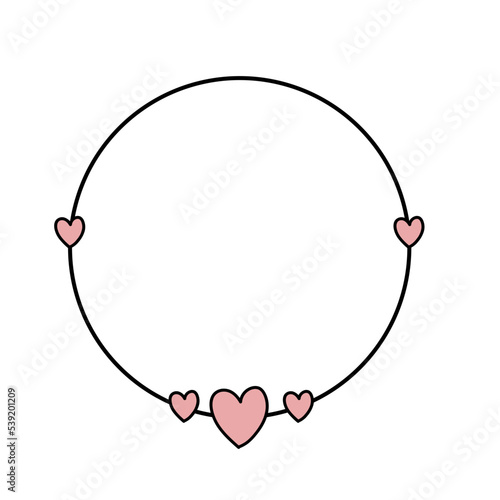 circle frame with love