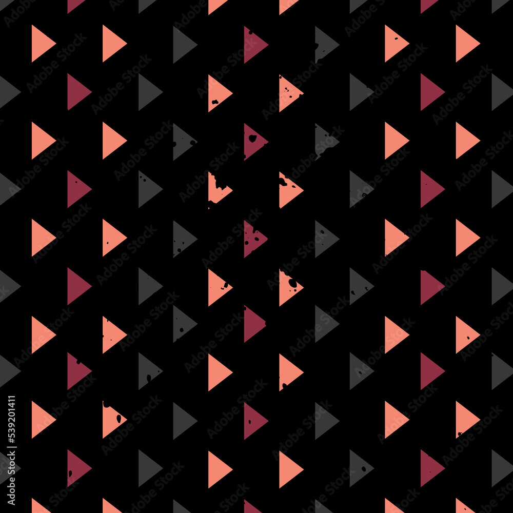 Triangle Grunge Pattern In Pink Sunset Grey Color On Black Background Triangle Grunge Pattern In Pink Sunset Grey Color On Black Background