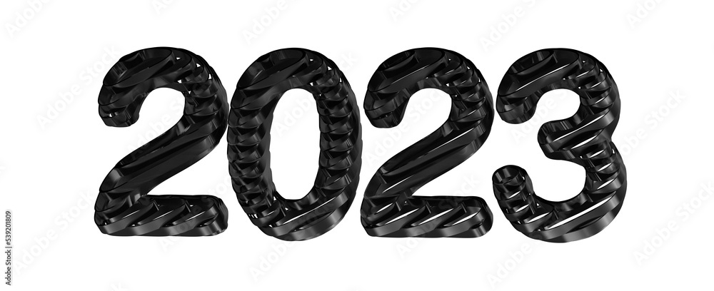 Typography design of 2023 with 3d style Typography design of 2023 with 3d style