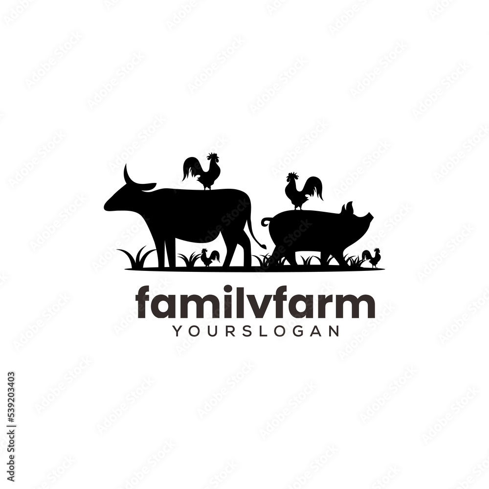 family farm logo design template
