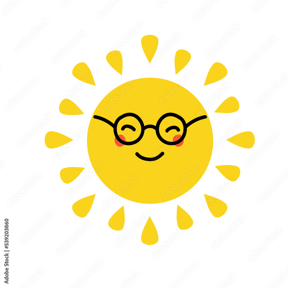  character summer sun doodle