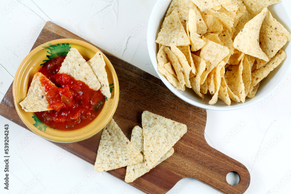 Nachos with hot sauce Nachos with hot sauce