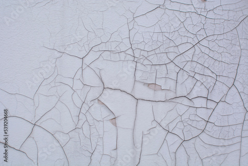 White grey wall  floor with cracks  texture background