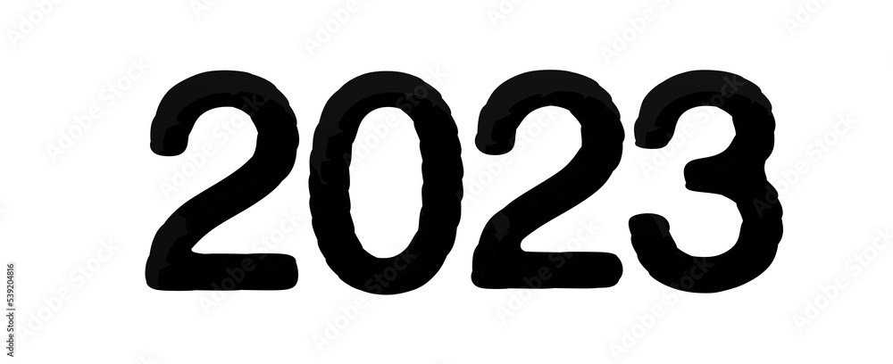 Typography design of 2023 with 3d style Typography design of 2023 with 3d style
