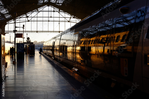 TGV im Bahnhof Marseille-Saint-Charles, Marseille, Département Bouches-du-Rhône, Region Provence-Alpes-Côte d’Azur, Frankreich, Europa