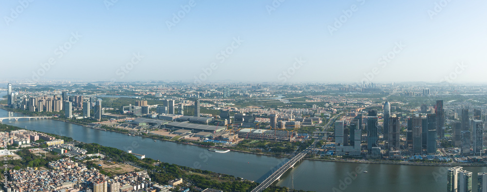 Aerial view of Guangzhou, China. Aerial view of Guangzhou, China.
