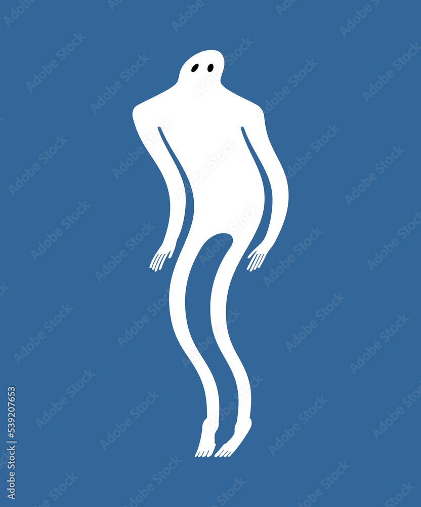 Ghost man isolated. human phantom. Spook Vector illustration Ghost man isolated. human phantom. Spook Vector illustration