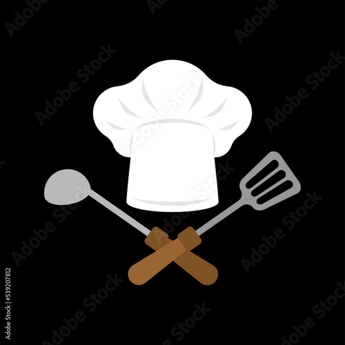 Chef sign. kitchener symbol. chief-cooker icon. restaurant emblem