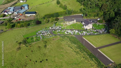 Aerial view of St. Aidans yt Magilligan in Northern Ireland, UK photo