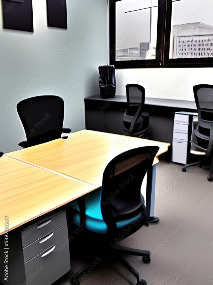 Naklejka premium interior with desk