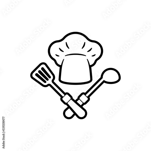 Chef sign. kitchener symbol. chief-cooker icon. restaurant emblem