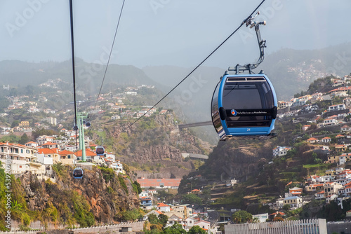 Canvas Print The cable car ride from the port to Monte in Funchal, Madeira
