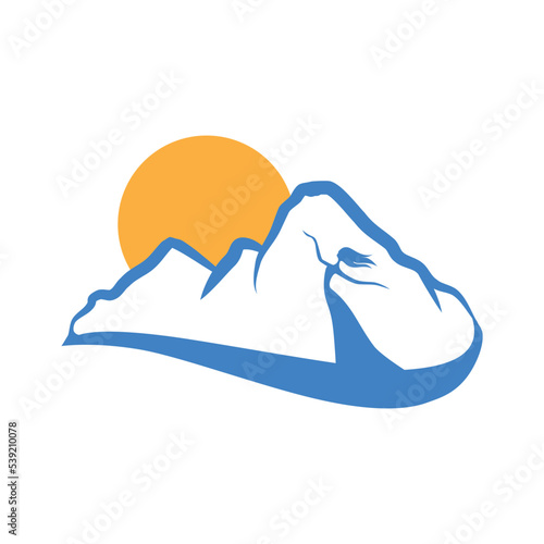  female figure and mountain