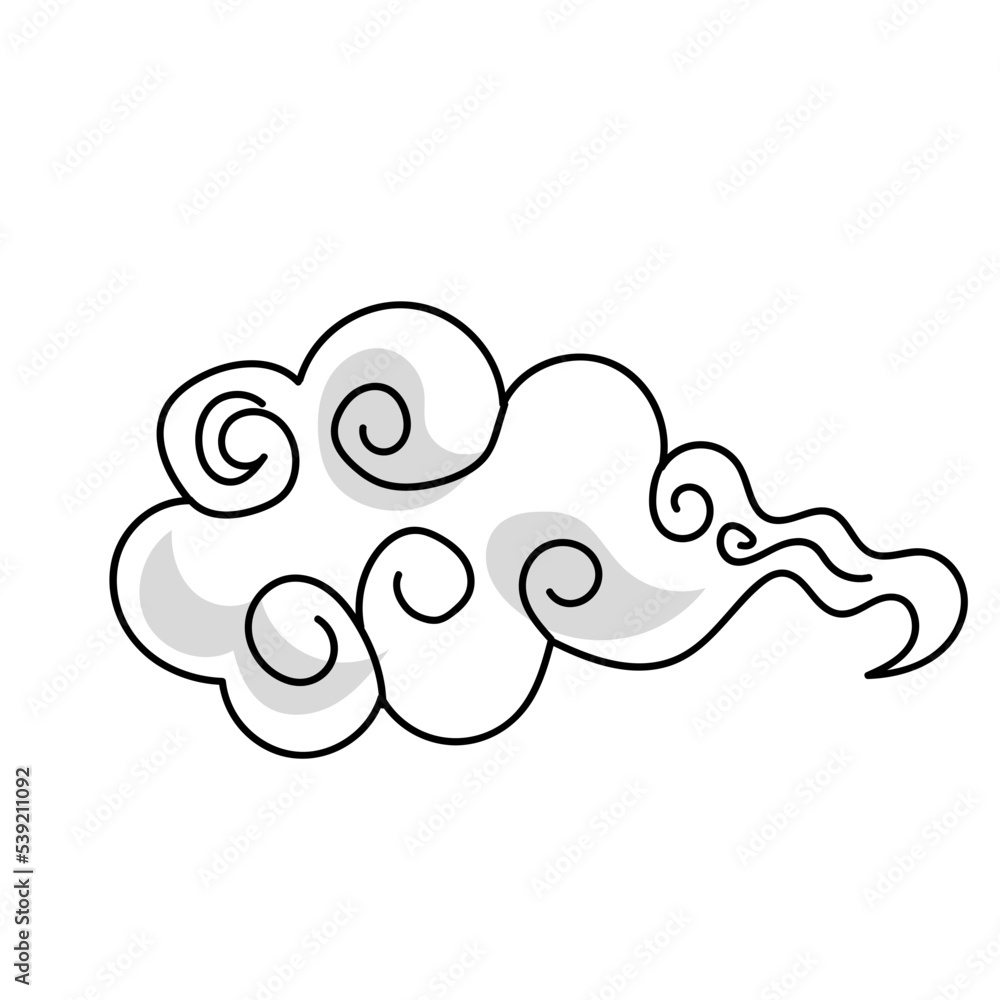 doodle curly cloud cartoon doodle curly cloud cartoon