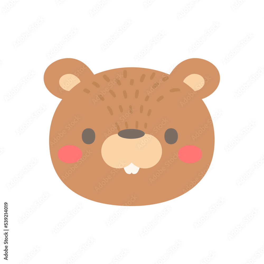 Squirrel vector. cute animal face design for kids Squirrel vector. cute animal face design for kids