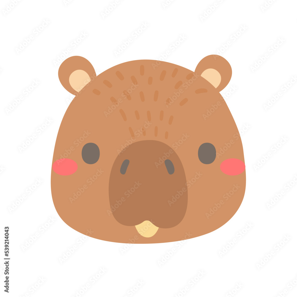 Giant rat vector. cute animal face design for kids Giant rat vector. cute animal face design for kids