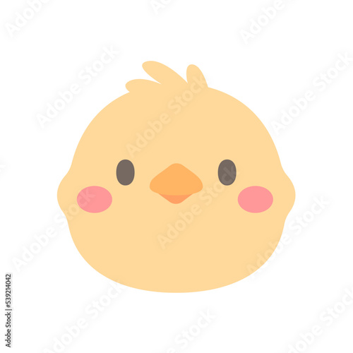 Chick vector. cute animal face design for kids