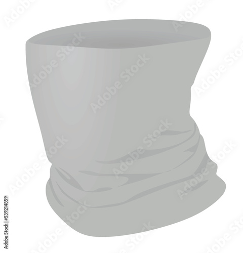Grey bandana scarf. vector illustration