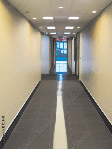 corridor in a hotel