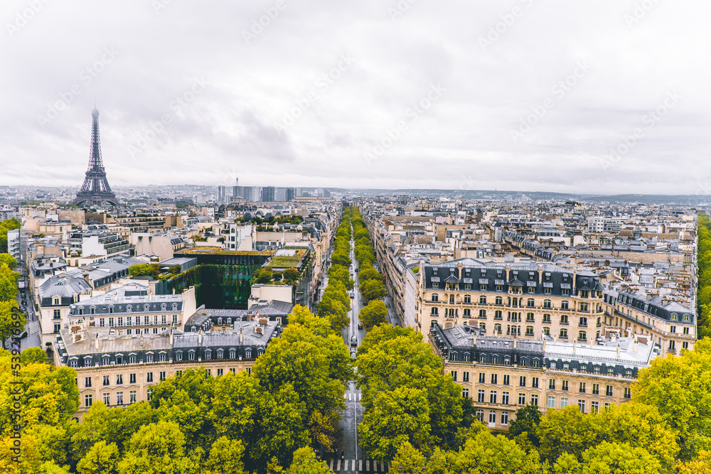 View looking over Paris, France