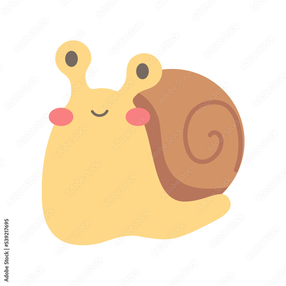 Snail vector. cute animal face design for kids Snail vector. cute animal face design for kids