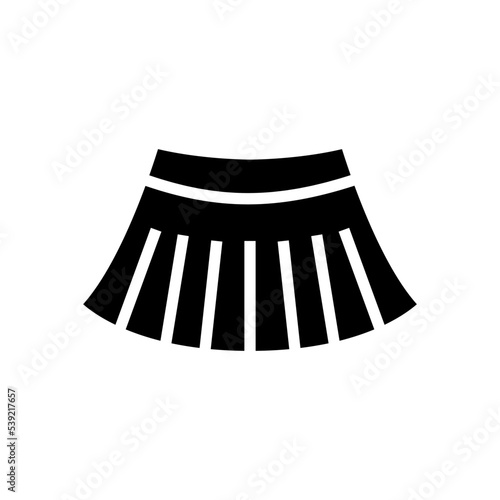 miniskirt glyph icon vector. miniskirt sign. isolated symbol illustration
