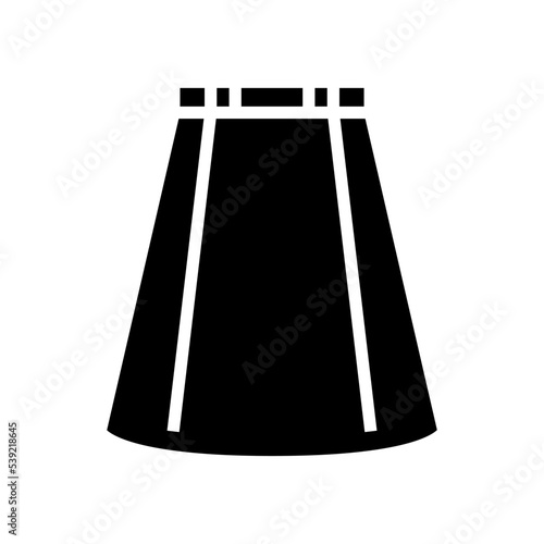 a line skirt glyph icon vector. a line skirt sign. isolated symbol illustration