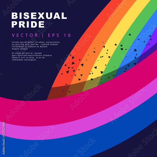 The LGBT flag and the bisexual pride flag. Sexual identification. Vector illustration