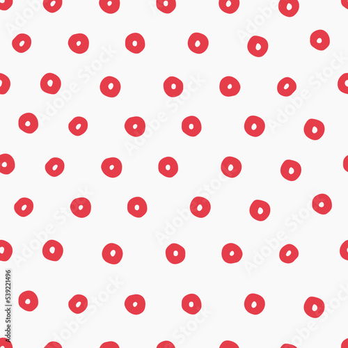 Seamless pattern. Hand drawn rings decorated with patterns in Scandinavian style, holidays concept. For wrapping paper, other design projects