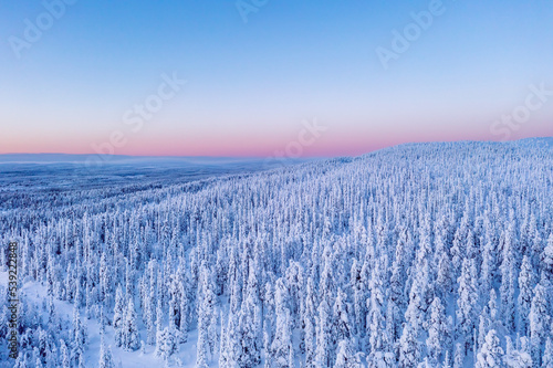 Obraz na płótnie sunrise in the lapland w salonie
