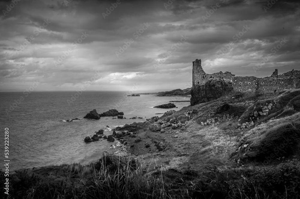Fototapeta premium Dunure Castle near Ayr in Scotland